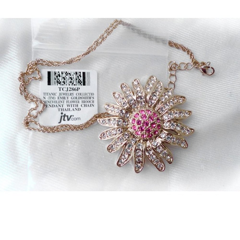 Titanic Jewelry Collection Flower Brooch Necklace